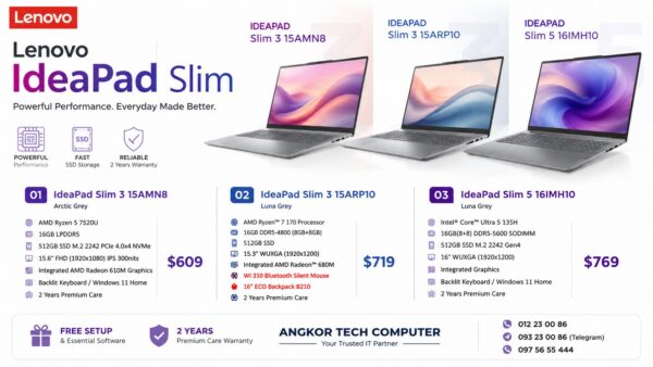 Angkor Tech Computer Lenovo IdeaPad Slim Series - AngkorTech