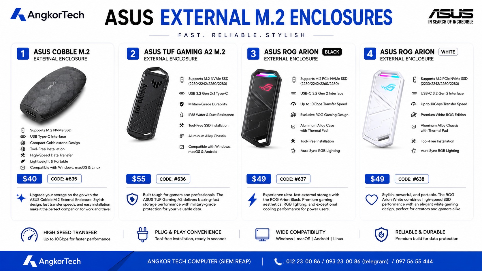 ASUS External SSD Enclosures Collection - AngkorTech