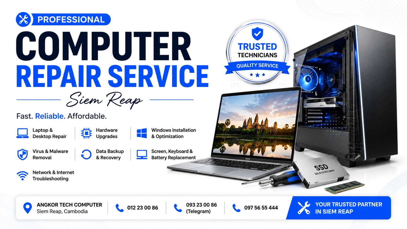 Computer Repair Service in Siem Reap - AngkorTech