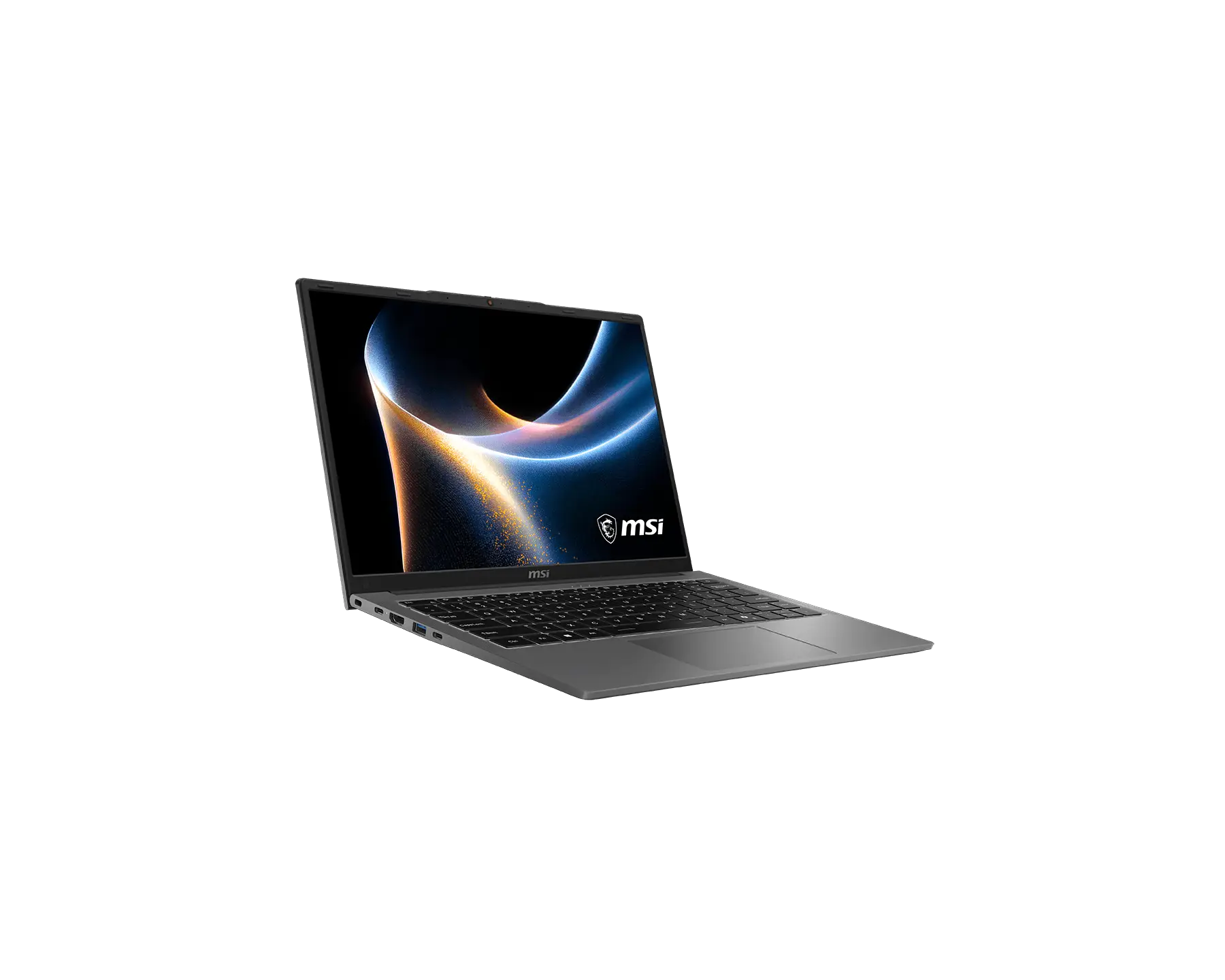 MSI Modern 14 H1M laptop, angled product view