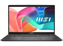 MSI Modern 15 F13MG in Platinum Gray, front view