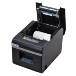 Xprinter XP-N160II thermal receipt printer with paper compartment open