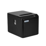 Xprinter XP-T80Q thermal receipt printer, black three-quarter view