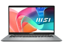 MSI Modern 14 F1MG in Urban Silver, front view