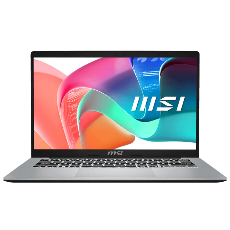 MSI Modern 14 F1MG in Urban Silver, front view