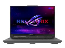 Front view of ASUS ROG Strix G16 G614 gaming laptop with open display