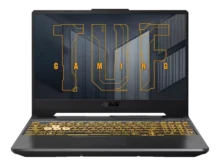 Front view of ASUS TUF Gaming A15 FA506 laptop with open display