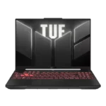 Front view of ASUS TUF Gaming A16 FA607 laptop with open display