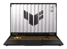 Front view of ASUS TUF Gaming F16 FX608 laptop with open display