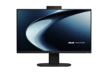 Front view of the black ASUS V400 AiO V440VA all-in-one computer