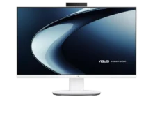 Front view of the white ASUS V400 AiO V470VA all-in-one computer