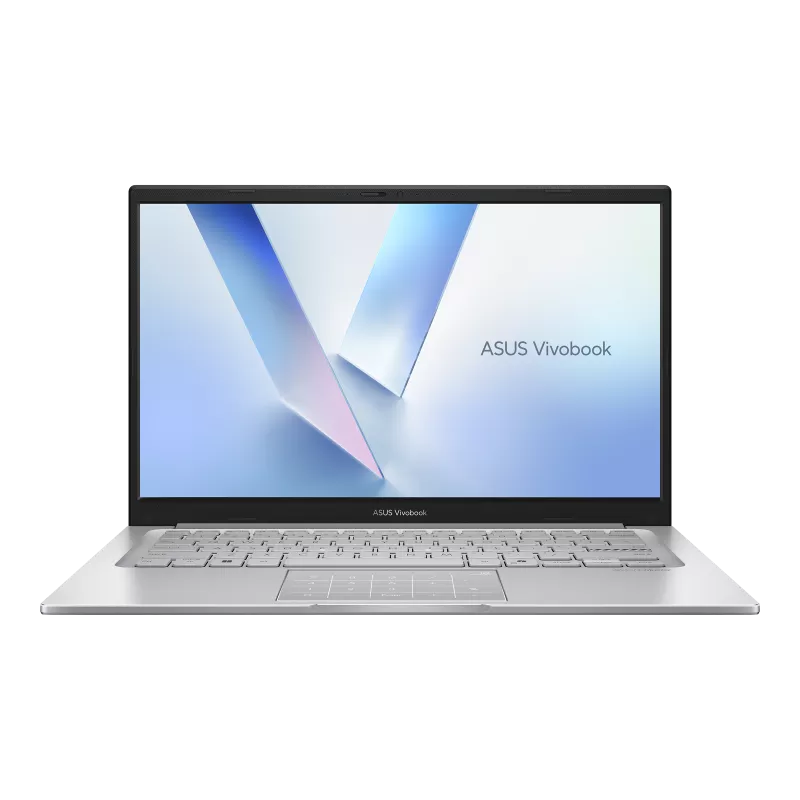 កុំព្យូទ័រយួរដៃ ASUS Vivobook 14 X1404 ពណ៌ប្រាក់ បង្ហាញពីខាងមុខ
