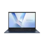 Front view of ASUS Vivobook 15 X1504 in Quiet Blue with open display