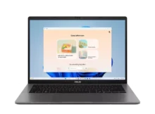 Front view of ASUS Vivobook S14 S3407 with open display