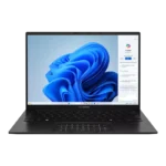 Front view of ASUS Zenbook 14 UM3406 in Jade Black with open display
